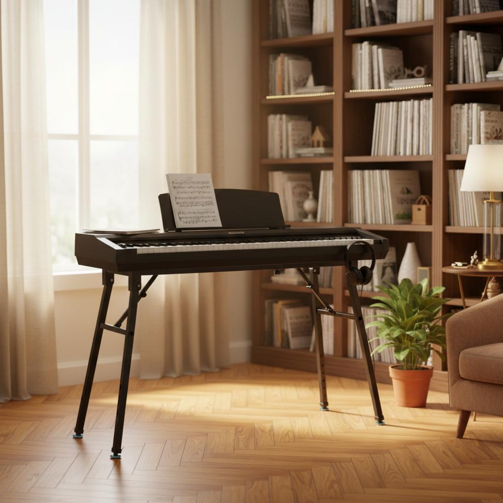 حامل لوحة مفاتيح قابل للطي، حا - مراجعة Music Stand Folding وسعره
