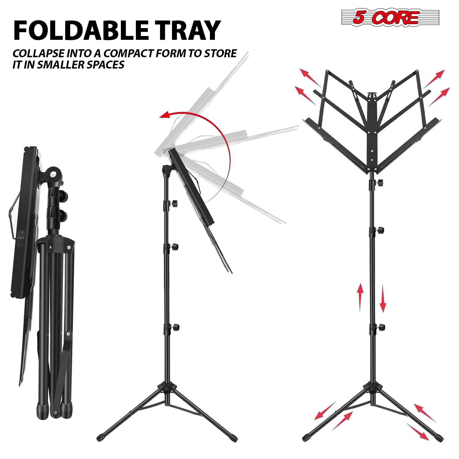 حامل موسيقى محمول بخمسة أذرع ق - مراجعة Music Stand Folding وسعره