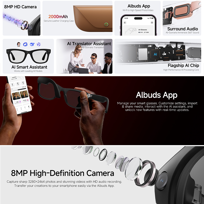 نظارات ذكية جديدة مع خاصية الت - مراجعة Audio Music Recognition وسعره