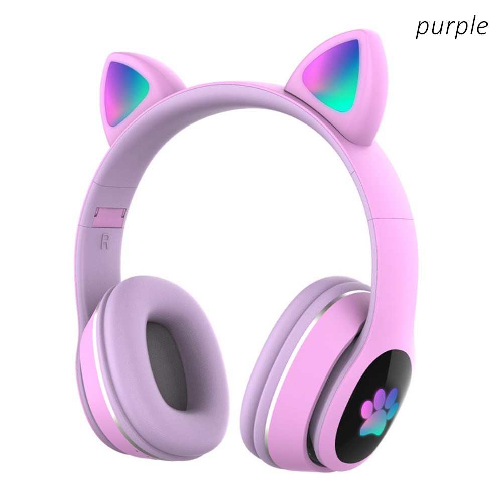 لطيف القط LED سماعات لاسلكية س - مراجعة Audio Music Kids وسعره