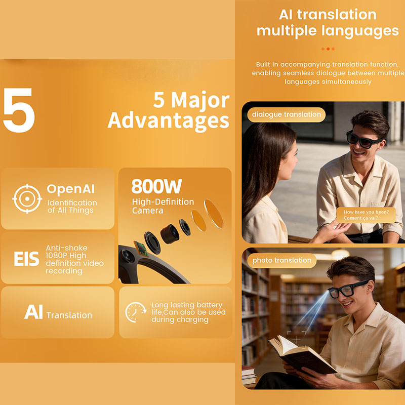 نظارات ذكية بتقنية الذكاء الاص - مراجعة Audio Music Recognition وسعره