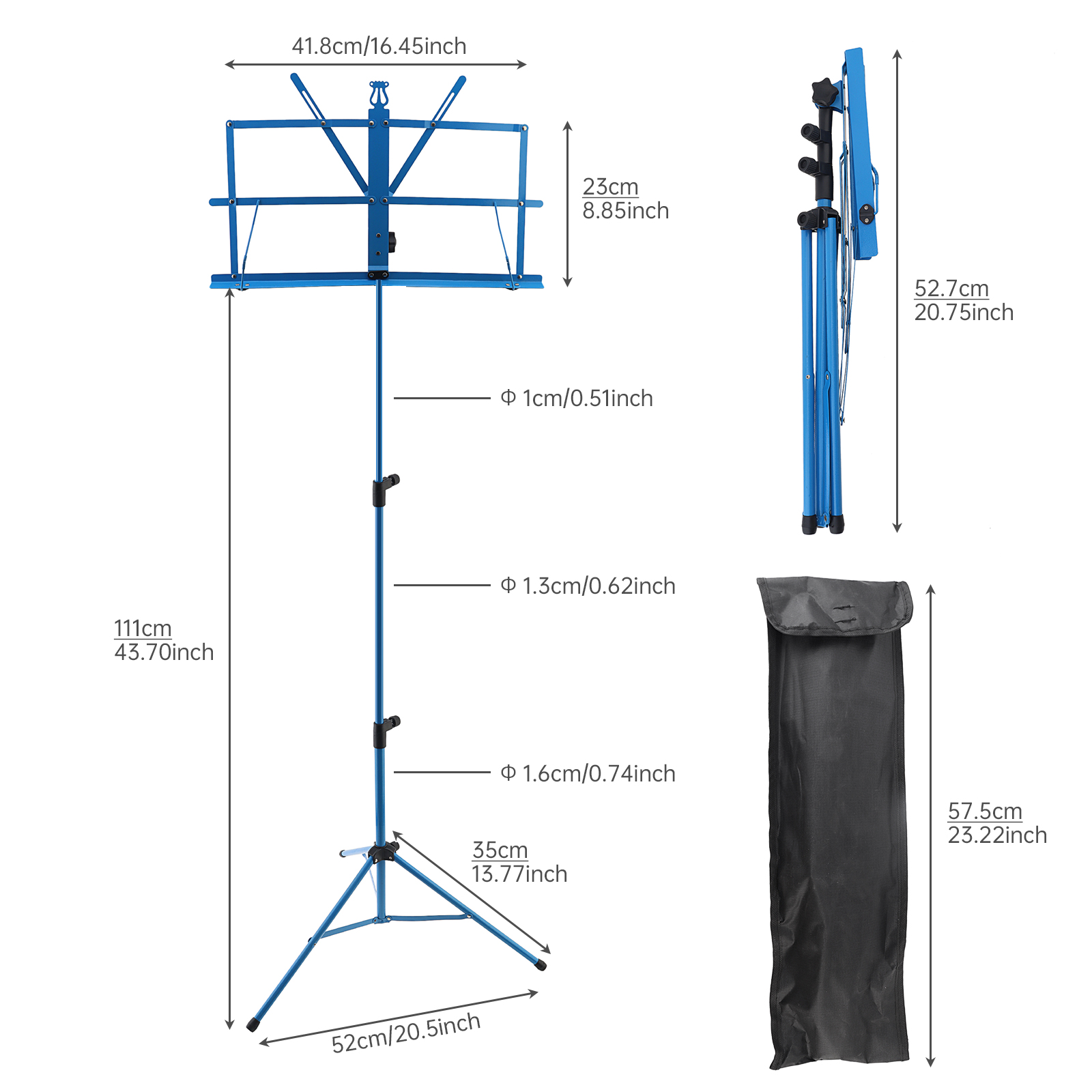 حامل موسيقى خفيف الوزن قابل لل - مراجعة Music Stand Folding وسعره